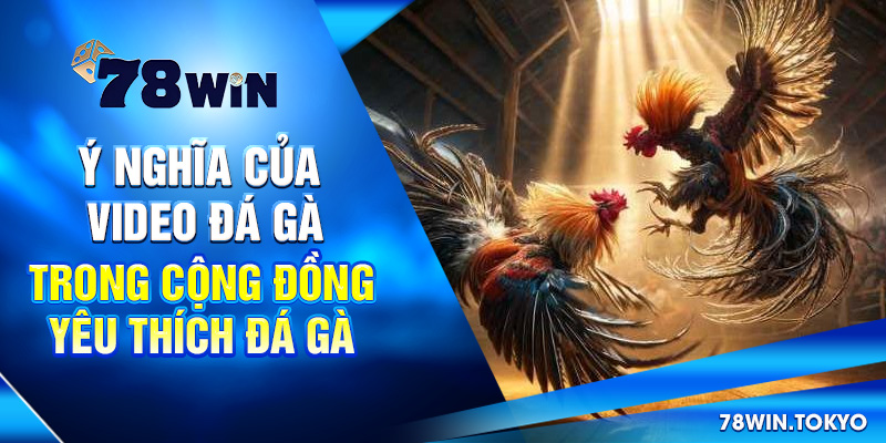 Video Đá Gà Trực Tiếp 78WIN - Livestream Sắc Nét, Full HD 8 Ý nghĩa của video đá gà trong cộng đồng yêu thích đá gà